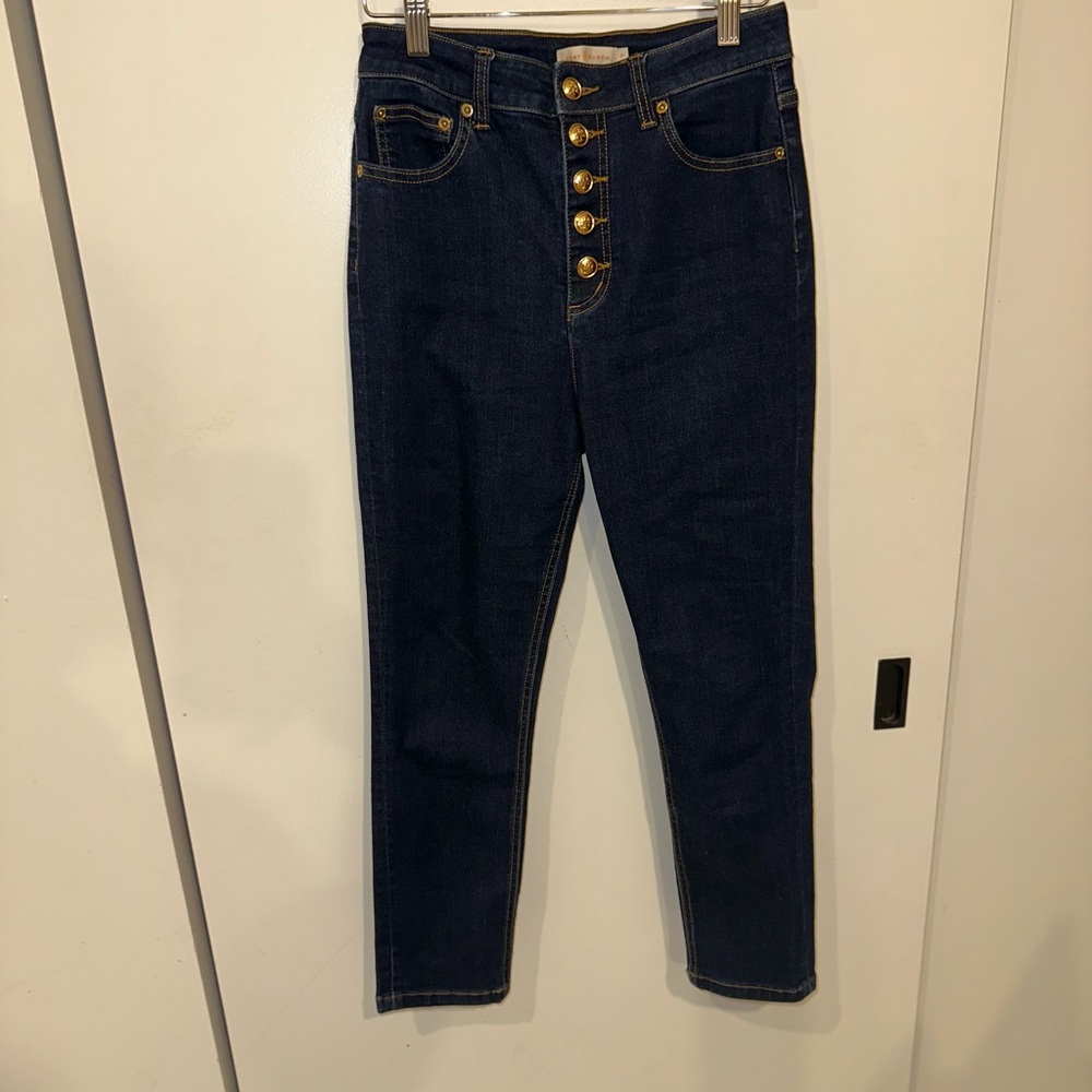 Tory Burch Stylish Dark Blue Women's Jeans